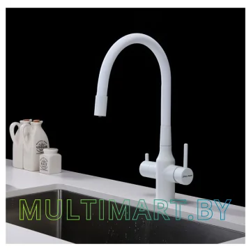 Смеситель Paulmark Salix Sa213419-431 (белый матовый) картинка 2